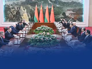 တရုတ်နိုင်ငံ သမ္မတ ရှီကျင့်ဖိန်နှင့် ဘီလာရုဇ်နိုင်ငံ သမ္မတ Alexander Lukashenko တွေ့ဆုံဆွေးနွေး