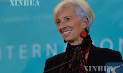 နိုင်ငံတကာ ငွေကြေး ရန်ပုံငွေအဖွဲ့(IMF) ၏ ဦးဆောင် ညွှန်ကြားရေးမှူး ခရစ်စတင်း လာဂါနီ အားတွေ့ရစဉ် (Xinhua)