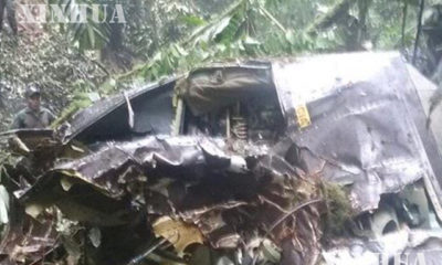 အီကွေဒေါ နိုင်ငံတွင် ပျက်ကျခဲ့သည့် စစ်တပ်မှ Arava လေယာဉ် ၏ အပျက်အစီး အပိုင်းအစများအား တွေ့ရစဉ် (ဆင်ဟွာ)
