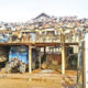 စဉ့်ကိုင်မြို့တွင် ဧပြီလ ၂၂ ရက် မိုးသီးရွာသွန်းမှုကြောင့် ပျက်စီးနေသော အိမ်တစ်လုံးအားတွေ့ရစဉ် (ဓာတ်ပုံ- MOI)