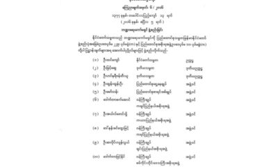 ဘဏ္ဍာရေး ကော်မရှင် ဖွဲ့စည်းခြင်း ကြေညာချက် အားတွေ့ရစဉ် (ဓာတ်ပုံ-Myanmar President Offic)