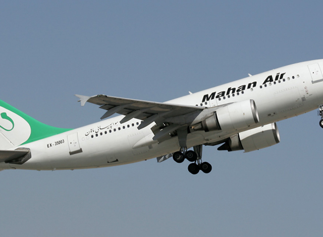 အီရန် လေကြောင်းလိုင်း “Mahan Air” အားတွေ့ရစဉ် (ဓာတ်ပုံ- အင်တာနက်)