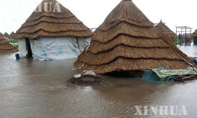 အီသီယိုးပီးယားရှိ ရေကြီးမှုများ ဖြစ်ပေါ်နေသည့် ဒေသတစ်ခုအား တွေ့ရစဉ် (ဆင်ဟွာ)