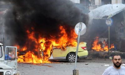 Tartus မြို့၌ ကားဗုံးပေါက်ကွဲမှု တစ်ခုအား တွေ့ရစဉ် (ဓာတ်ပုံ- အင်တာနက်)