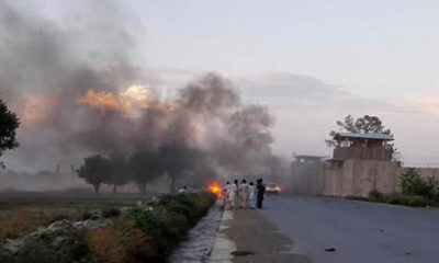 အမေရိကန် လေတပ်၏ ဗုံးကျဲခြင်း ခံရသည့် Tal Afar မြို့မီးလောင်နေစဉ် (ဓာတ်ပုံ-အင်တာနက်)