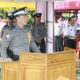 (၂၉) ကြိမ်မြောက် အပြည်ပြည်ဆိုင်ရာ မူးယစ်ဆေးဝါး အလွဲသုံးမှုနှင့် တရားမဝင် ရောင်းဝယ်မှု တိုက်ဖျက်ရေးနေ့ အထိမ်းအမှတ် အခမ်းအနား၌ ရန်ကုန်တိုင်းဒေသကြီး ရဲတပ်ဖွဲ့မှူး ရဲမှူးချုပ် ဝင်းနိုင် မိန့်ခွန်းပြောကြားစဉ် (ဓာတ်ပုံ-Yangon Police)