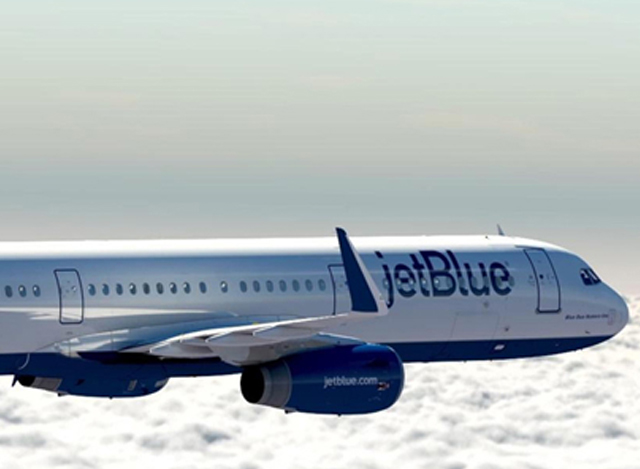JetBlue ခရီးသည်တင် လေယာဉ် တစ်စီးအား တွေ့ရစဉ် (ဓာတ်ပုံ-အင်တာနက်)