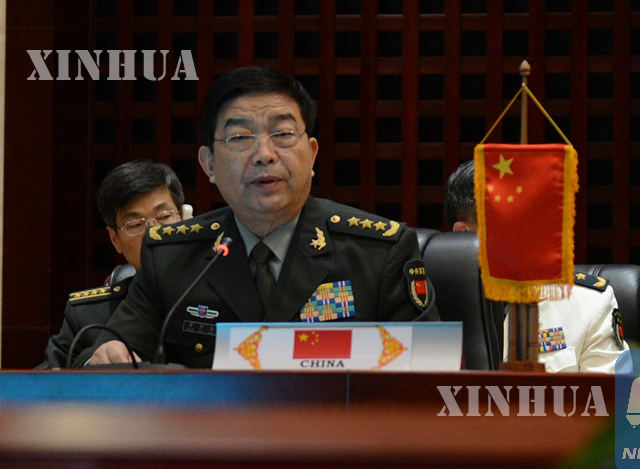တရုတ်နိုင်ငံ ကာကွယ်ရေး ဝန်ကြီးဌာန ဝန်ကြီး Chang Wanquan အားတွေ့ရစဉ် (ဆင်ဟွာ)