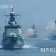 တောင်တရုတ်ပင်လယ်တွင် Joint Sea-2013 ပူးတွဲစစ်ရေးလေ့ကျင့်မှု၌ တရုတ်နှင့် ရုရှား ရေတပ် သင်္ဘောများ စစ်ရေးလေ့ကျင့်နေခဲ့ကြသည်ကို တွေ့ရစဉ် (ဆင်ဟွာ)