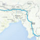 သုံးနိုင်ငံချင်းဆက် ဘတ်စ်ကားလိုင်း ပြေးဆွဲမည့် မြေပုံအားတွေ့ရစဉ် (ဓာတ်ပုံ-မြဝတီ)