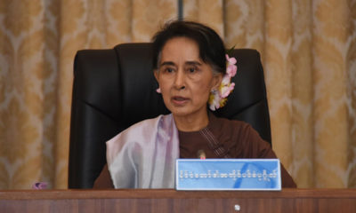 နိုင်ငံတော်၏ အတိုင်ပင်ခံ ပုဂ္ဂိုလ် ဒေါ်အောင်ဆန်းစုကြည် အား ဗဟိုကော်မတီ လုပ်ငန်း ညှိနှိုင်း အစည်းအဝေးတွင် တွေ့ရစဉ် (ဓာတ်ပုံ-Myanmar State Counsellor Office)