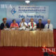 တိုင်းရင်းသား လက်နက်ကိုင် အဖွဲ့အစည်းများ၏ မျက်နှာစုံညီ အစည်းအဝေး စတုတ္ထနေ့ သတင်းစာ ရှင်းလင်းပွဲ ပြုလုပ်စဉ်(ဆင်ဟွာ)