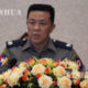 ရန်ကုန် တိုင်းဒေသကြီး ရဲတပ်ဖွဲ့ ဝန်ဆောင်မှုကို ရှေးရှုသော ရဲလုပ်ငန်း စနစ်ဆိုင်ရာ ရှင်းလင်းပွဲ၌ ရဲမှူးချုပ် ဝင်းနိုင် မိန့်ခွန်းပြောကြားနေစဉ် (ဆင်ဟွာ)