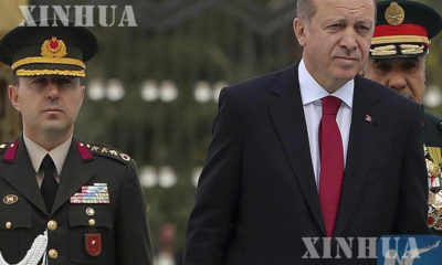 တူရကီနိုင်ငံ သမ္မတ Erdogan အားတွေ့ရစဉ် (ဆင်ဟွာ)