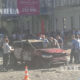 ကီးယက်ဗ်မြို့လယ် ကားဗုံးပေါက်ကွဲမှုအား တွေ့ရစဉ် (ဆင်ဟွာ)