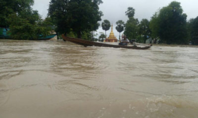 တိုင်းဒေသကြီးနှင့် ပြည်နယ် တစ်ချို့တွင် ရေဘေး ဖြစ်ပွားမှု အခြေအနေများအား တွေ့ရစဉ်(ဓာတ်ပုံ- Relief and Resettlement Department - Myanmar)