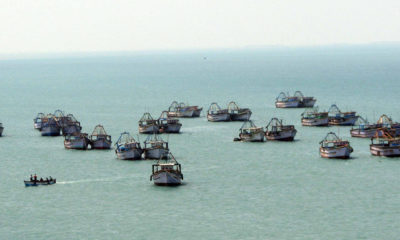 ဘင်္ဂလားပင်လယ်အော် အတွင်းရှိ အိန္ဒိယငါးဖမ်းလှေများအားတွေ့ရစဉ်(ဓာတ်ပုံ - အင်တာနက်)