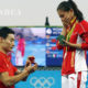 ရီယိုအိုလံပစ်ပြိုင်ပွဲတွင် လက်ထပ်ခွင့်တောင်းခံနေသည့် တရုတ်အားကစား ချစ်သူနှစ်ဦးအားတွေ့ရစဉ် (ဆင်ဟွာ)