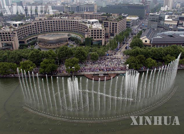 G20 ထိပ်သီးဆွေးနွေးပွဲလက်ခံကျင်းပမည့် တရုတ်နိုင်ငံ Zhejiang ပြည်နယ် ၊ ဟန်ဇူး(Hangzhou)မြို့အား တွေ့ရစဉ်(ဆင်ဟွာ)