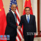 တရုတ်ဝန်ကြီးချုပ် လီခဲ့ချန် နှင့် အမေရိကန်သမ္မတ အိုဘားမား တို့ တွေ့ဆုံခဲ့စဉ် (ဆင်ဟွာ)