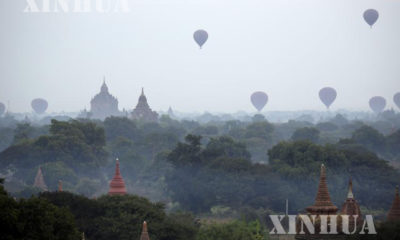 ပုဂံရှေးဟောင်းယဉ်ကျေးမှုဒေသရှိ ပုဂံဘုရားပုထိုးစေတီများကို တွေ့ရစဉ်(ဓာတ်ပုံ-ဆင်ဟွာ)