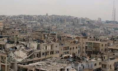 တိုက်ပွဲများကြောင့် ပျက်စီးခဲ့ရသည့် ဆီးရီးယားနိုင်ငံ အလက်ပိုမြို့အားတွေ့ရစဉ် (ဓါတ်ပုံ-အင်တာနက်)
