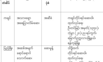 အေနာက္တုိင္းေဆး ေရာေႏွာထားေၾကာင္း စိစစ္ ေတြ ့ရွိရသည့္ တုိင္းရင္းေဆး၀ါး ၂ မ်ဳိးအား အသိေပး ထုတ္ျပန္ခ်က္(ဓာတ္ပုံ-MOI)