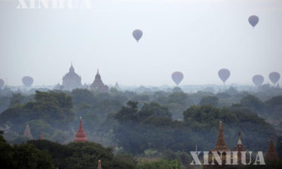 ပုဂံေစတီပုထိုးမ်ားအားျမင္ေတြ႔ရစဥ္ (ဆင္ဟြာ)