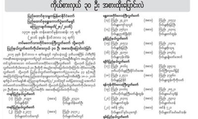 လႊတ္ေတာ္ ကိုယ္စားလွယ္ ၃ဝ ဦးကို အစားထိုး ေျပာင္းလဲလိုက္ေၾကာင္း ျပည္ေထာင္စုေရြးေကာက္ပြဲေကာ္မရွင္က ထုတ္ျပန္ခ်က္(ဓာတ္ပံု-ျမ၀တီ)