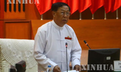 ျပည္ေထာင္စု ေရြးေကာက္ပြဲေကာ္မရွင္ ဥကၠ႒ အဖြင့္အမွာစကား ေျပာၾကားေနစဥ္။ (ဆင္ဟြာ)