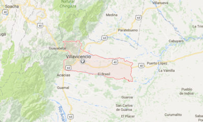 ကိုလံဘီယာ အလယ္ပိုင္း ေဒသရွိ Villavicencio ၿမိဳ႕ အား google map မွ ျမင္ေတြ႕ရစဥ္(ဓာတ္ပံု-google map)