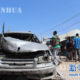 ဆိုမာလီယာ ႏိုင္ငံ ၿမိဳ႕ေတာ္ Mogadishu တြင္ ျဖစ္ပြားခဲ့သည့္ ကားဗံုးေဖာက္ခြဲမႈ အားျမင္ေတြ႕ရစဥ္(ဆင္ဟြာ)