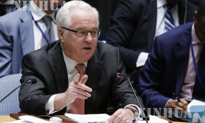 ကုလသမဂၢဆိုင္ရာ ရုရွားသံအမတ္ Vitaly Churkin အားေတြ႕ရစဥ္ (ဆင္ဟြာ)