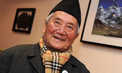 နီေပါအဖုိးအုိ Min Bahadur Serchan အားေတြ ့ရစဥ္ (ဓာတ္ပံု- အင္တာနက္)