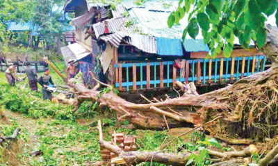 မိုရာေၾကာင္႔ ပ်က္စီးဆံုး႐ႈံးမႈတခ်ဳိ႕အားေတြ႔ရစဥ္ (ဓာတ္ပံု-- M.O.I)