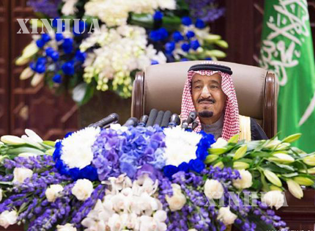 ေဆာ္ဒီအာေရးဗီးယားႏုိင္ငံ ဘုရင္ Salman bin Abdulaziz Al Saud အားေတြ ့ရစဥ္( ဆင္ဟြာ)