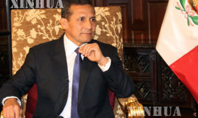 ပီရူးသမၼတေဟာင္း Ollanta Humala အားေတြ႕ရစဥ္ (ဆင္ဟြာ)