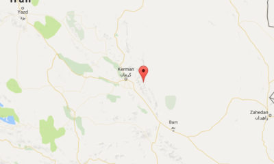 ငလ်င္ ျဖစ္ပြား ခဲ့သည့္ အီရန္ ႏုိင္ငံ အေရွ႕ေတာင္ပိုင္း Kerman ျပည္နယ္ Sirch ၿမိဳ႕ အား ျမင္ေတြ႕ရစဥ္(ဓာတ္ပံု-google maps)