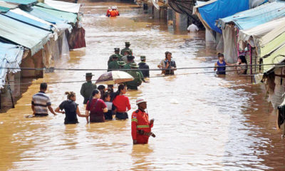 ေရႀကီးမႈအားကူညီေပးေနမႈအားေတြ႔ရစဥ္ (ဆင္ဟြာ)