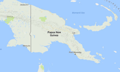 အင္အားရစ္(ခ္)တာစေကး (၆.၀)အဆင့္ရိွသည့္ ငလ်င္ လႈပ္ခတ္ ခဲ့သည့္ ပါပူအာ နယူးဂီနီ ႏိုင္ငံ အား ျမင္ေတြ႕ရစဥ္(ဓာတ္ပံု-google maps)