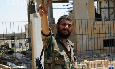 ဆီးရီးယား ႏုိင္ငံ အစိုးရ တပ္ဖြဲ႕ မွ တပ္ဖြဲ႕ဝင္ တစ္ဦးအား ျမင္ေတြ႕ရစဥ္(ဆင္ဟြာ)