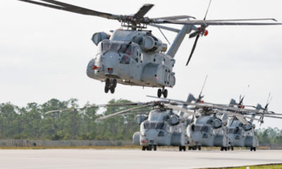 အေမရိကန္ ႏုိင္ငံ စစ္ဘက္ဆိုင္ရာ CH-53 အႀကီးစား သယ္ယူပို႕ေဆာင္ေရး ရဟတ္ယာဥ္ အား ျမင္ေတြ႕ရစဥ္(ဓာတ္ပံု-အင္တာနက္)