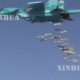 ဆီးရီးယားရွိ စစ္ေသြးၾကြမ်ားအား ရုရွား Su-34 ဗံုးၾကဲေလယာဥ္ျဖင့္ တိုက္ခိုက္ေခ်မႈန္းေနစဥ္ (ဆင္ဟြာ)
