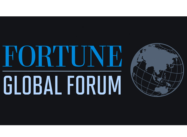Fortune Global Forum သရုပ္ေဖာ္လိုဂိုအား ေတြ႕ရစဥ္ (ဓာတ္ပံု-အင္တာနက္)