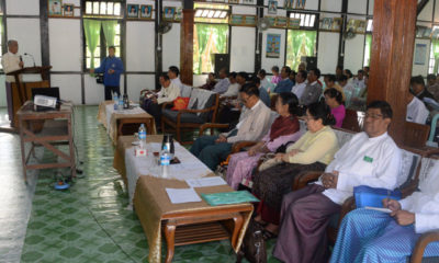 ၂၀၁၇-၂၀၁၈ ပညာသင္ႏွစ္ ေက်ာင္းျပင္ပမူလတန္းပညာေရး ႏွစ္ဆံုးတတ္ေျမာက္မႈ စံထားစစ္ေဆးျခင္း လုပ္ငန္းဆုိင္ရာ ဗဟိုအဆင့္စာေမးပြဲႀကီးၾကပ္ေရးမွဴးသင္တန္းက်င္းပစဥ္ (ဓာတ္ပံု--ပညာေရးဝန္ႀကီးဌာန)