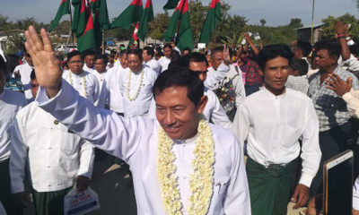 USDP ပါတီ ဥကၠ႒ႏွင့္ အဖြဲ႔၀င္မ်ား လူထုႏွင့္ ေတြ႔ဆံုေနစဥ္(ဓာတ္ပံု- USDP)