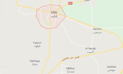 ကားဗံုးေဖာက္ခြဲ တိုက္ခိုက္မႈ ျဖစ္ပြား ခဲ့သည့္ ဆီးရီးယား ႏုိင္ငံ အေနာက္ေျမာက္ပိုင္း Idlib ျပည္နယ္ Idlib ၿမိဳ႕အား ျမင္ေတြ႕ရစဥ္(ဓာတ္ပံု-google maps)