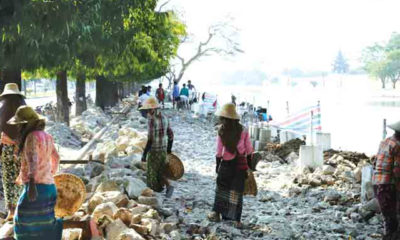 မႏၲေလးက်ဳံး အဆင့္ျမႇင့္တင္ျခင္းေဆာင္ရြက္ေနမႈအားေတြ႔ရစဥ္ (ဓာတ္ပံု--ေၾကးမံု)