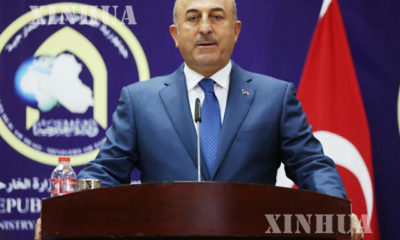 တူရကီ ႏုိင္ငံျခားေရး၀န္ၾကီး Cavusoglu အား ျမင္ေတြ႔ရစဥ္ (ဆင္ဟြာ)