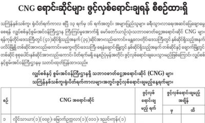 သႀကၤန္ ကာလ အတြင္း CNG အေရာင္းဆုိင္မ်ား ဖြင့္လွစ္ ေရာင္းခ်ရန္ စီစဥ္ထားရွိမႈ သတင္း ထုတ္ျပန္ ခ်က္အား ေတြ ့ရစဥ္(ဓာတ္ပုံ-MOI)